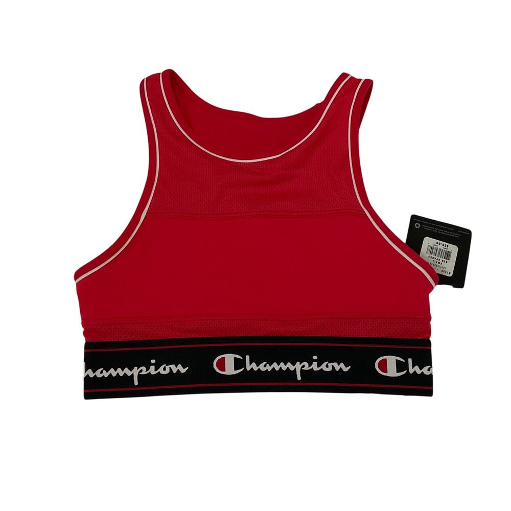 Champion Red Sparks Women’s High‎ Neck Sports Bra - Size Small - NEW